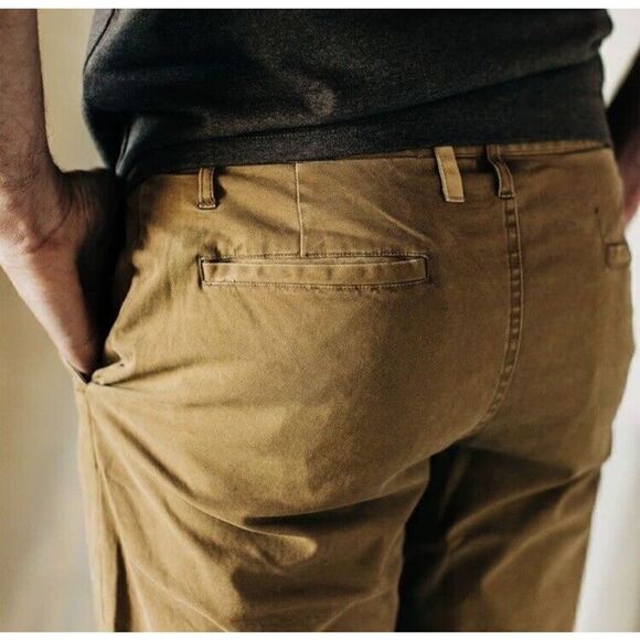 Taylor Stitch Atelier & Repairs Chinos In British Khaki Tan Patchwork Variety - Picture 5 of 12